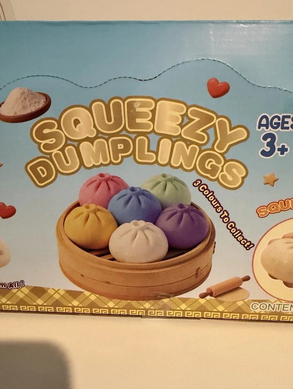 Squeezy Dumplings 12pc Full Case Mystery Squishy Sensory Fidget Steamer Toys